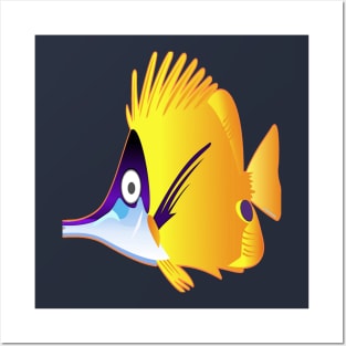 Yellow fish fish color Posters and Art